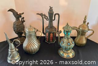 MaxSold Auction: Verre Églomisé and Other Antique Metal Ewers - Douglas (Massachusetts, USA) PARTNER MANAGED Estate Sale Online Auction - Southwest Main Street