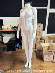 MaxSold Auction: Female Full-Body Mannequin, White Plastic Full-Size - Toronto (Ontario, Canada) SELLER MANAGED Moving Online Auction - Saint Clair Avenue West