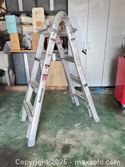 MaxSold Auction: Mastercraft Aluminum Multi-Position / A-Frame / Extension Ladder, 17 ft - Toronto (Ontario, Canada) SELLER MANAGED Moving Online Auction - Saint Clair Avenue West