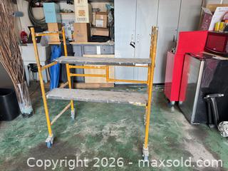 MaxSold Auction: Metaltech Yellow Rolling Scaffold / Scaffold Tower - Toronto (Ontario, Canada) SELLER MANAGED Moving Online Auction - Saint Clair Avenue West