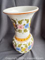 MaxSold Auction: Vintage Italian Hand-Painted Floral Ceramic Vase - Toronto (Ontario, Canada) SELLER MANAGED Moving Online Auction - Saint Clair Avenue West