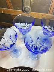 MaxSold Auction: Avon American Blue water goblets, Set of 4 - Wheatland (New York, USA) SELLER MANAGED Reseller Online Auction - State Street