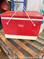 MaxSold Auction: Coleman Large Red & White Cooler / Ice Chest 30+ qt - Wheatland (New York, USA) SELLER MANAGED Reseller Online Auction - State Street