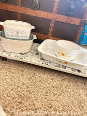 MaxSold Auction: Vintage CorningWare Floral Opaque Glass Casserole & Baking Dishes - Wheatland (New York, USA) SELLER MANAGED Reseller Online Auction - State Street