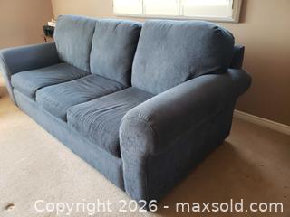 MaxSold Auction: Blue Hide-a-Bed pull out Couch - North York (Ontario, Canada) SELLER MANAGED Estate Sale Online Auction - Cartwright Avenue (STORAGE)