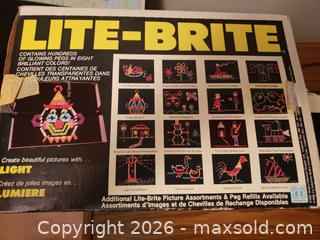 MaxSold Auction: Vintage 1981 Lite-Brite  - North York (Ontario, Canada) SELLER MANAGED Estate Sale Online Auction - Cartwright Avenue (STORAGE)
