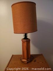 MaxSold Auction: Vintage wood base table lamp - North York (Ontario, Canada) SELLER MANAGED Estate Sale Online Auction - Cartwright Avenue (STORAGE)