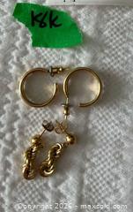 MaxSold Auction: 18K Gold Hoop and Drop/Dangle Earrings, Stamped 14K A - Niagara Falls (Ontario, Canada) Moving Online Auction - January Drive