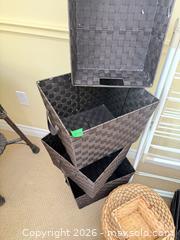 MaxSold Auction: Assorted Storage Cubes, Wicker Baskets & Foldable Drying Rack - Lot B - Niagara Falls (Ontario, Canada) Moving Online Auction - January Drive