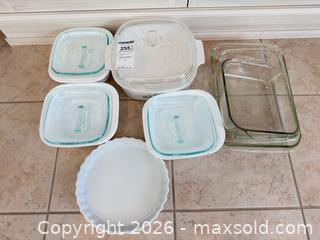 MaxSold Auction: CorningWare Glass Baking "Blue Cornflower" and White with Casserole & Ceramic Tart/Quiche Dish B - Niagara Falls (Ontario, Canada) Moving Online Auction - January Drive