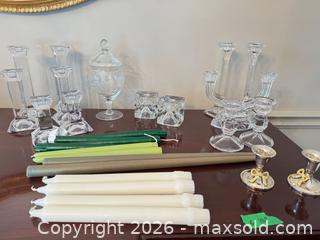 MaxSold Auction: Crystal and Glass Candle Accessories (Candles & Holders) B - Niagara Falls (Ontario, Canada) Moving Online Auction - January Drive