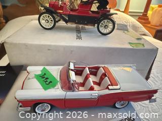 MaxSold Auction: Franklin Mint Diecast Model Cars (2) — 1957 Ford Skyliner & 1911 Stanley Steamer B - Niagara Falls (Ontario, Canada) Moving Online Auction - January Drive