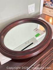 MaxSold Auction: Gibbard Mahogany Oval Mirror B - Niagara Falls (Ontario, Canada) Moving Online Auction - January Drive