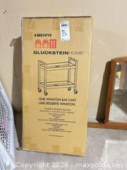MaxSold Auction: GlucksteinHome Bar/Serving Cart with Casters A - Niagara Falls (Ontario, Canada) Moving Online Auction - January Drive