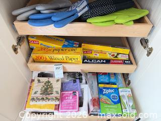 MaxSold Auction: Kitchen Bundle: Paper Products, Plastic Wraps, Oven mitts, Storage bags and disposable Cutlery, and more B - Niagara Falls (Ontario, Canada) Moving Online Auction - January Drive