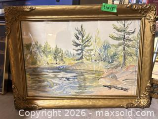 MaxSold Auction: Mixed Framed Prints, Paintings, Mirrors & Embroideries Lot (5–8) B - Niagara Falls (Ontario, Canada) Moving Online Auction - January Drive