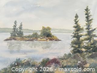 MaxSold Auction: Original Watercolor Landscape/Seascape by Frederic Bliss, FramedA - Niagara Falls (Ontario, Canada) Moving Online Auction - January Drive