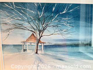 MaxSold Auction: Original Watercolor Painting by Irene MacKenzie, Framed A - Niagara Falls (Ontario, Canada) Moving Online Auction - January Drive
