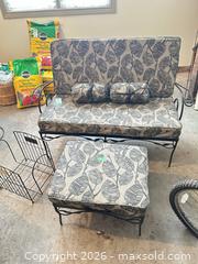 MaxSold Auction: Outdoor Metal Frame Sofa Loveseat with Ottoman & Rack C - Niagara Falls (Ontario, Canada) Moving Online Auction - January Drive