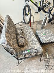 MaxSold Auction: Outdoor Metal Frame Sofa Loveseat with Ottoman & Rack C - Niagara Falls (Ontario, Canada) Moving Online Auction - January Drive