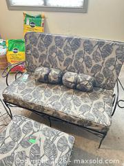 MaxSold Auction: Outdoor Metal Frame Sofa Loveseat with Ottoman & Rack C - Niagara Falls (Ontario, Canada) Moving Online Auction - January Drive