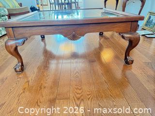 MaxSold Auction: Queen Anne Style Coffee Table with Beveled Glass Inset B - Niagara Falls (Ontario, Canada) Moving Online Auction - January Drive