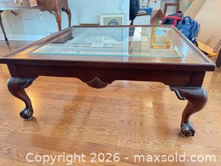 MaxSold Auction: Queen Anne Style Coffee Table with Beveled Glass Inset B - Niagara Falls (Ontario, Canada) Moving Online Auction - January Drive