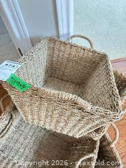 MaxSold Auction: Seagrass Storage Baskets Set with Handles, Stackable B - Niagara Falls (Ontario, Canada) Moving Online Auction - January Drive