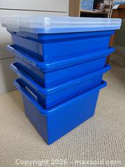 MaxSold Auction: Staples Plastic Storage Bins with Lids & Hanging File Folders B - Niagara Falls (Ontario, Canada) Moving Online Auction - January Drive