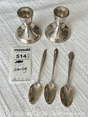 MaxSold Auction: Sterling Silver Spoons & Weighted Candle Holders A - Niagara Falls (Ontario, Canada) Moving Online Auction - January Drive