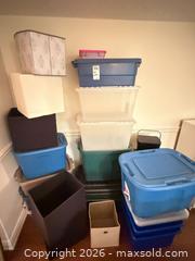 MaxSold Auction: Storage Bins, Fabric Cubes & Stackable Drawer Organizers C - Niagara Falls (Ontario, Canada) Moving Online Auction - January Drive