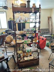 MaxSold Auction: Traditional Medium Brown Wood Etagere / Display Shelf D - Niagara Falls (Ontario, Canada) Moving Online Auction - January Drive