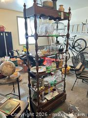 MaxSold Auction: Traditional Medium Brown Wood Etagere / Display Shelf D - Niagara Falls (Ontario, Canada) Moving Online Auction - January Drive