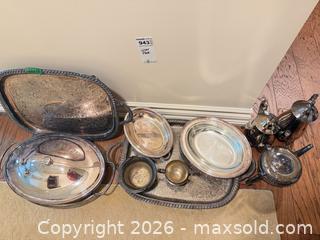 MaxSold Auction: Viking Plate Silverplated Serving & Tea Set B - Niagara Falls (Ontario, Canada) Moving Online Auction - January Drive