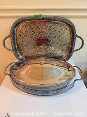 MaxSold Auction: Viking Plate Silverplated Serving & Tea Set B - Niagara Falls (Ontario, Canada) Moving Online Auction - January Drive