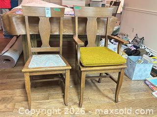 MaxSold Auction: Vintage Wood Dining Side Chair and Arm Chair C - Niagara Falls (Ontario, Canada) Moving Online Auction - January Drive