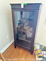 MaxSold Auction: Wood and Glass Curio Cabinet with Adjustable Shelves - Niagara Falls (Ontario, Canada) Moving Online Auction - January Drive