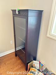 MaxSold Auction: Wood and Glass Curio Cabinet with Adjustable Shelves - Niagara Falls (Ontario, Canada) Moving Online Auction - January Drive