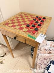 MaxSold Auction: Wood Game Table with Checkerboard Top B - Niagara Falls (Ontario, Canada) Moving Online Auction - January Drive