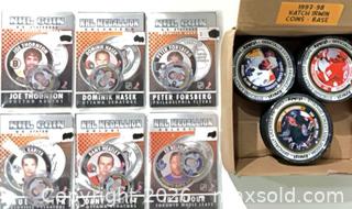MaxSold Auction: 1990s Katch Irwin NHL Licensed Hockey Medallion Lot - Cobourg (Ontario, Canada) SELLER MANAGED Reseller Online Auction - Elgin Street West