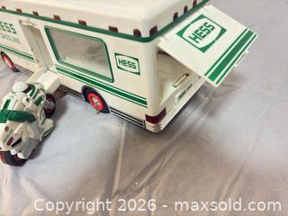 MaxSold Auction: 1998 Hess RV & Motorcycle Toy Truck Playset, White/Green - Ottawa (Ontario, Canada) SELLER MANAGED Commercial Liquidation Online Auction - Grenfell