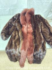 MaxSold Auction: Brown Mink Coat with Fox Trim, Made in Dominican Republic - Ottawa (Ontario, Canada) SELLER MANAGED Commercial Liquidation Online Auction - Grenfell