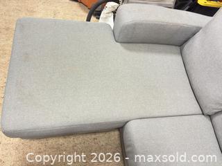 MaxSold Auction: Light Gray Fabric Sectional Sofa with Left-Facing Chaise - Ottawa (Ontario, Canada) SELLER MANAGED Commercial Liquidation Online Auction - Grenfell