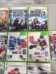 MaxSold Auction: Lot of 11 Xbox 360 Games, including Guitar Hero & Rock Band - Ottawa (Ontario, Canada) SELLER MANAGED Commercial Liquidation Online Auction - Grenfell