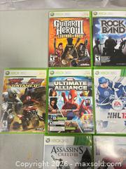 MaxSold Auction: Lot of 11 Xbox 360 Games, including Guitar Hero & Rock Band - Ottawa (Ontario, Canada) SELLER MANAGED Commercial Liquidation Online Auction - Grenfell