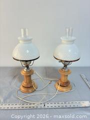 MaxSold Auction: Pair of Hobnail Milk Glass Table Lamps with Wood & Metal - Ottawa (Ontario, Canada) SELLER MANAGED Commercial Liquidation Online Auction - Grenfell