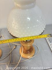 MaxSold Auction: Pair of Hobnail Milk Glass Table Lamps with Wood & Metal - Ottawa (Ontario, Canada) SELLER MANAGED Commercial Liquidation Online Auction - Grenfell