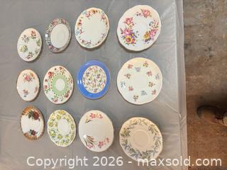 MaxSold Auction: Set of 12 Bone China Floral Saucer Plates with Gold Trim - Ottawa (Ontario, Canada) SELLER MANAGED Commercial Liquidation Online Auction - Grenfell