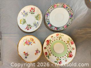 MaxSold Auction: Set of 12 Bone China Floral Saucer Plates with Gold Trim - Ottawa (Ontario, Canada) SELLER MANAGED Commercial Liquidation Online Auction - Grenfell