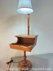 MaxSold Auction: Solid Wood Floor Lamp with Integrated Shelf/Side Table - Ottawa (Ontario, Canada) SELLER MANAGED Commercial Liquidation Online Auction - Grenfell